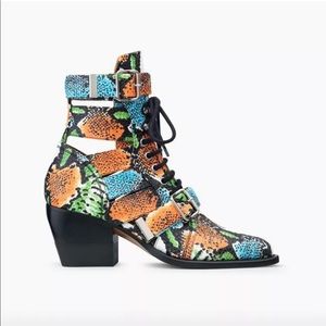 Chloe Rylee boot in psychedelic calf skin sz 36